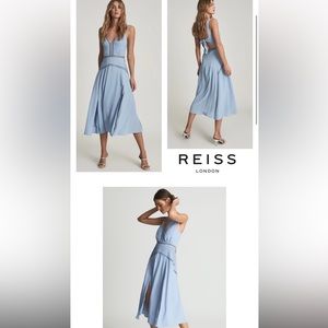 Reiss Alberta - Midi Dress in Blue |
